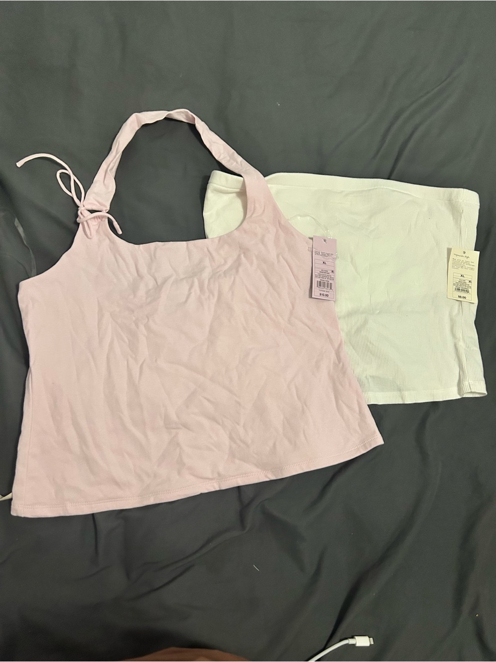 Target Women's Pink Halter Camisole with White Tube Top